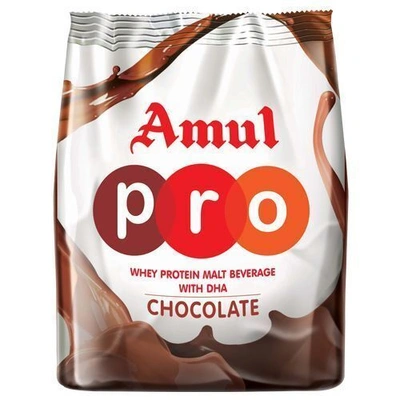 Amul Pro Whey Protein - Malt Beverage Health Drink With Dha - Chocolate