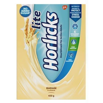 Horlicks Lite Health & Nutrition Drink - Badam Flavour