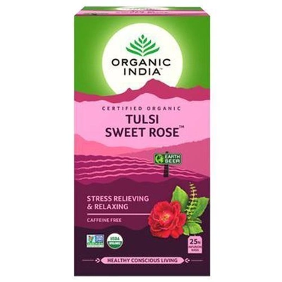 Organic India Tea - Infusion, Tulsi Sweet Rose 40 gm (25 Bags x 1.6 gm each)