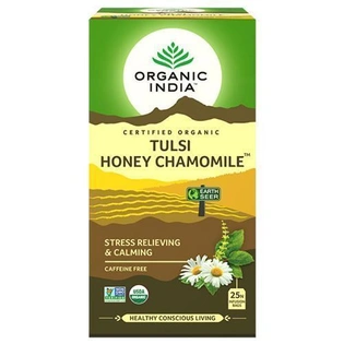 Organic India Chamomile Tea - Tulsi Honey 43.5 gm (25 Bags x 1.7 gm each)