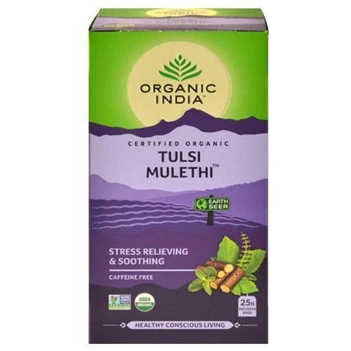 Organic India Tea - Infusion, Tulsi Mulethi 45 gm (25 Bags x 1.8 gm each)-