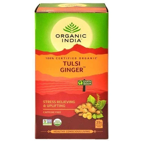 Organic India Infusion Bags - The Original Tulsi Ginger 25 pcs Carton-