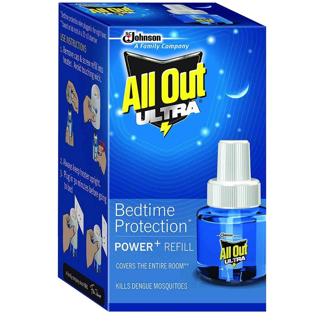 All Out Ultra Bedtime Protection Power+Refill-