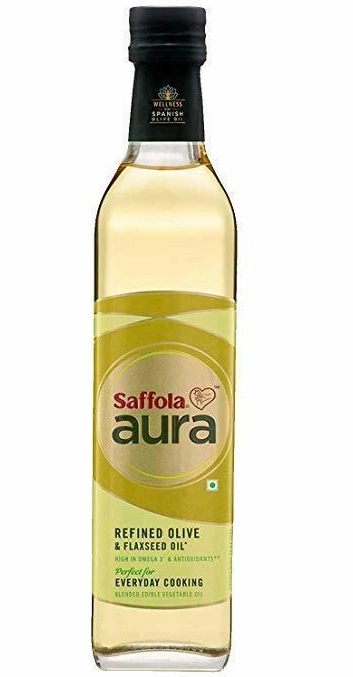 Saffola Aura Extra Virgin Olive &amp; Flaxseed Oil-