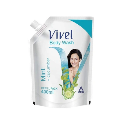 Vivel Body Wash, Mint and Cucumber, 400ml