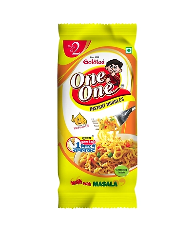 NOODLES ONE ONE MASALA 120g. (2 Pcs)-SKU-GOL-1377
