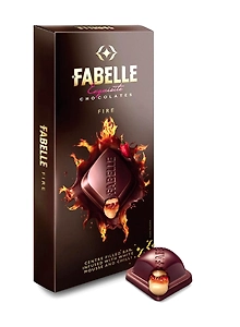 Fabelle Luxury Chocolates Fire Centre Filled Bar Infused with White Mousse and Chilli 131g