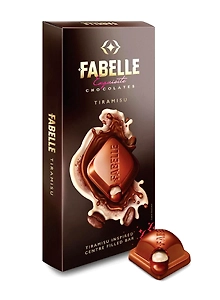 Fabelle Luxury Chocolates Tiramisu Centre Filled Bar Infused with Coffee and Mascarpone Cheese 131g