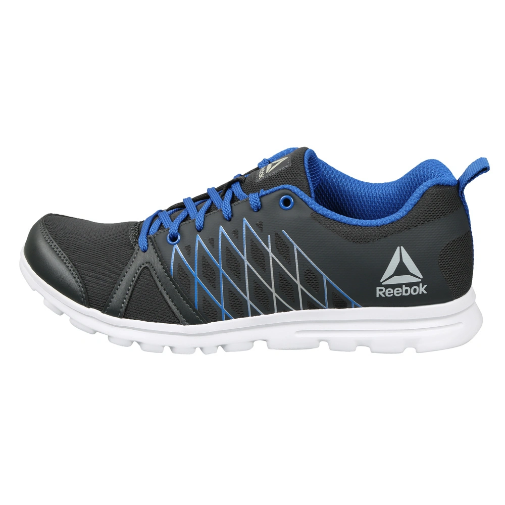 MEN'S REEBOK RUNNING PULSE RUN XTREME LP SHOES-GRAVEL/ AWESOME BLUE-6-1