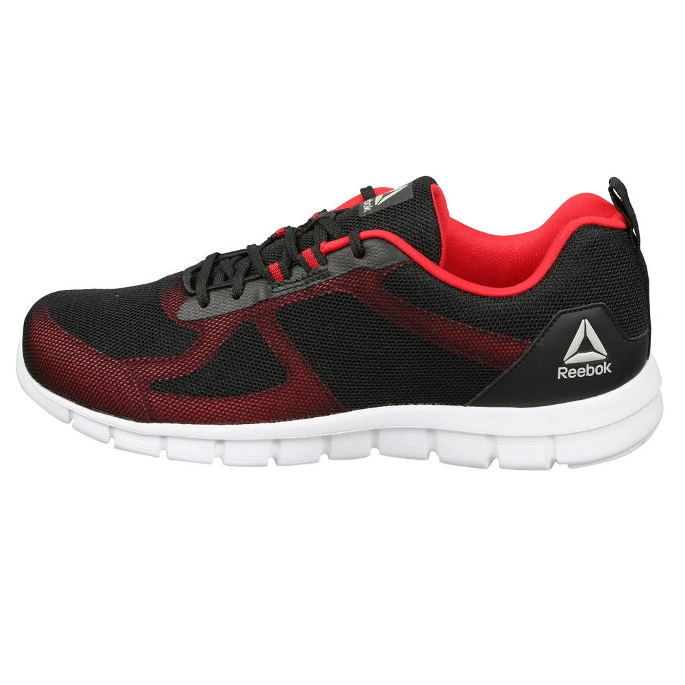 MEN'S REEBOK RUNNING SUPER LITE ENHANCED SHOES-BLACK/RED RUSH-6-1