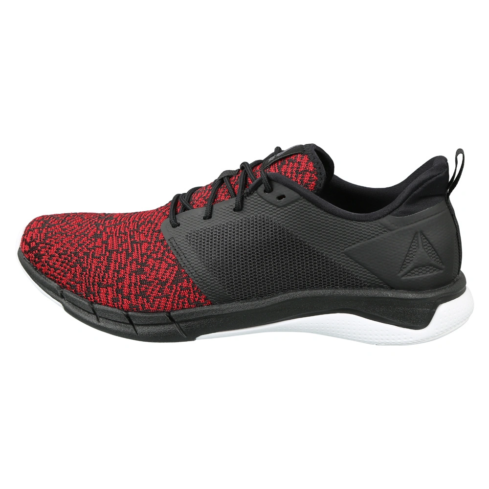 MEN'S REEBOK PRINT RUN 3.0 SHOES-BLACK/PRIMAL RED/WHITE-9-1