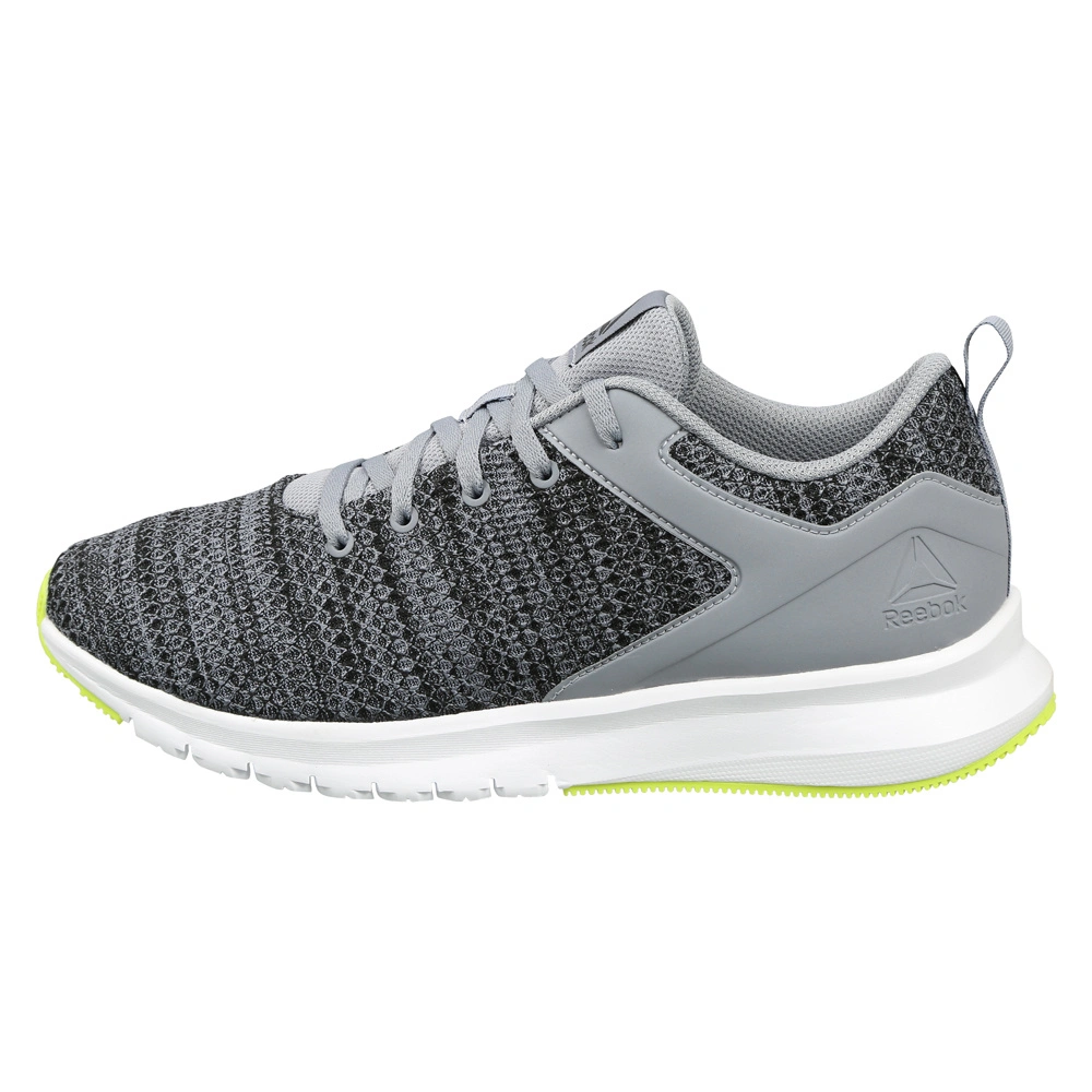 MEN'S REEBOK RUNNING PRINT LUX SHOES-GREY/WHITE/LIME/BLACK-11-1