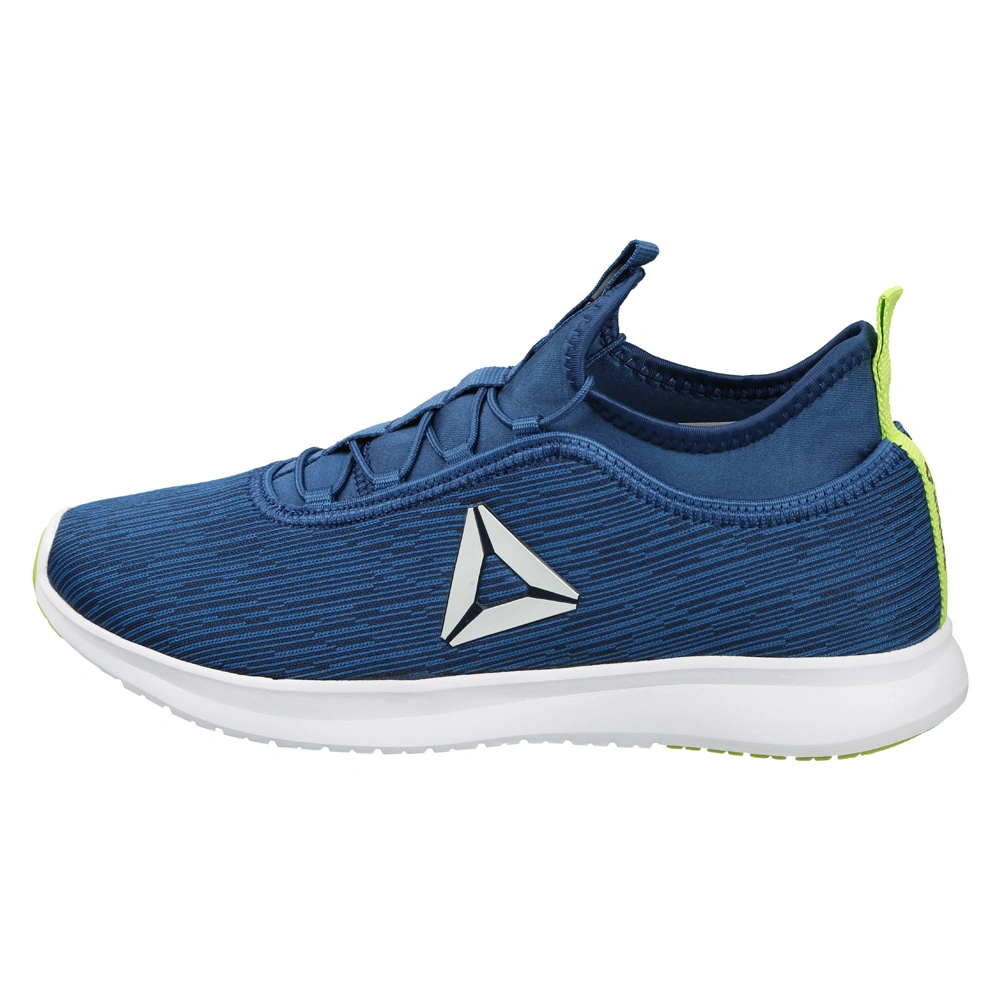 MEN'S REEBOK PRO RUNNER SHOES-BUNKER BLUE/NEON LIME-6-1