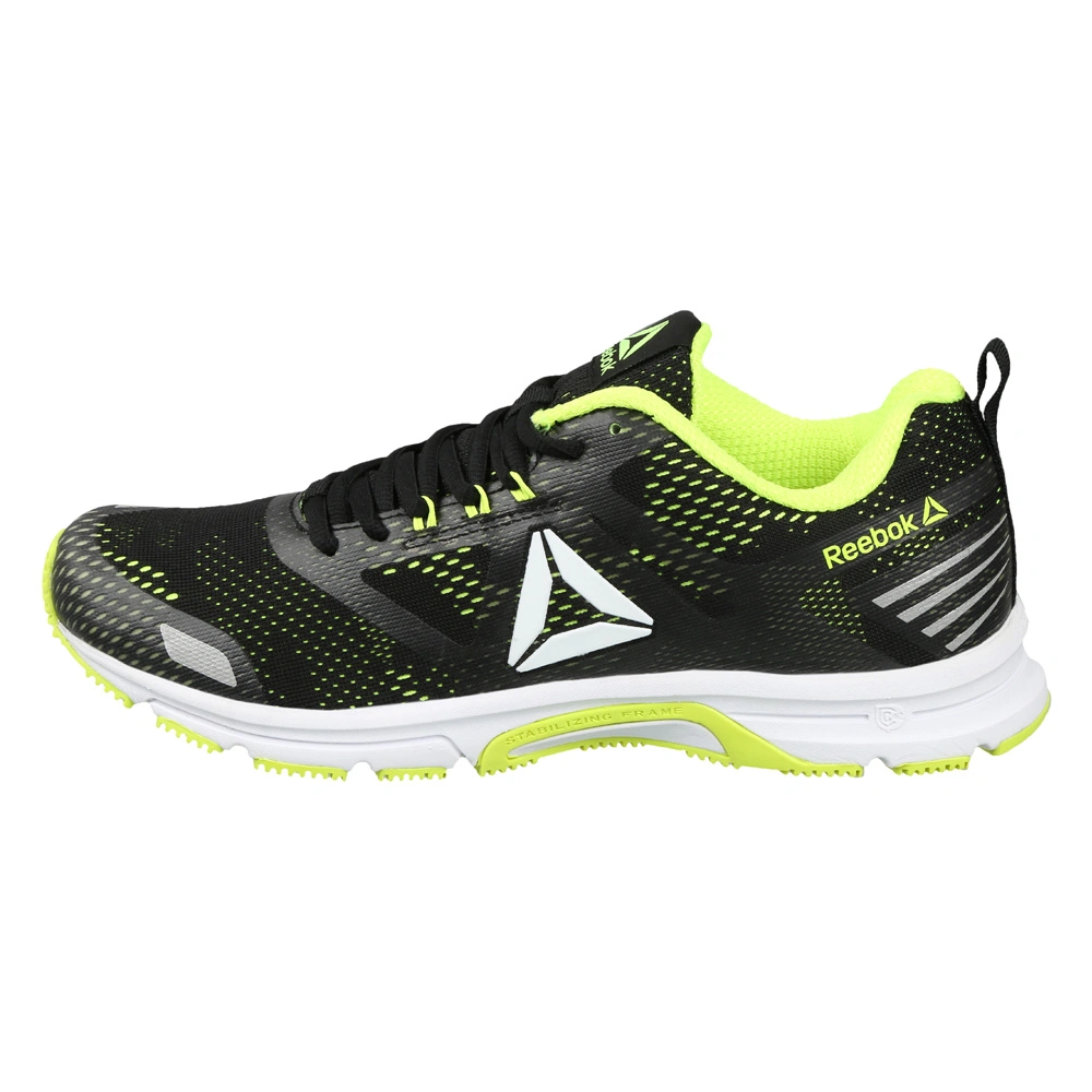 MEN'S REEBOK AHARY RUNNER SHOES-BLACK/SOLAR YELLOW-6-1