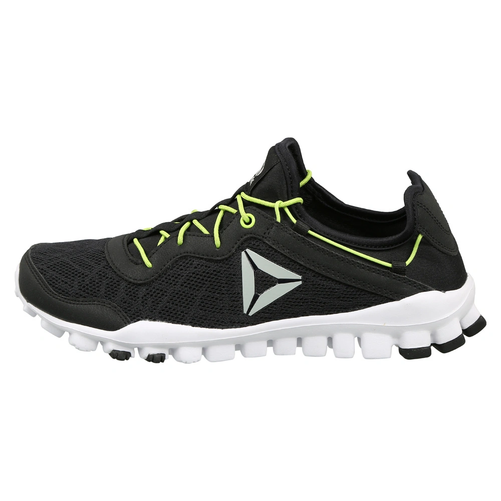 MEN'S REEBOK RUNNING ONE RUSH FLEX XTREME LP SHOES-7-BLACK/ NEON LIME-1