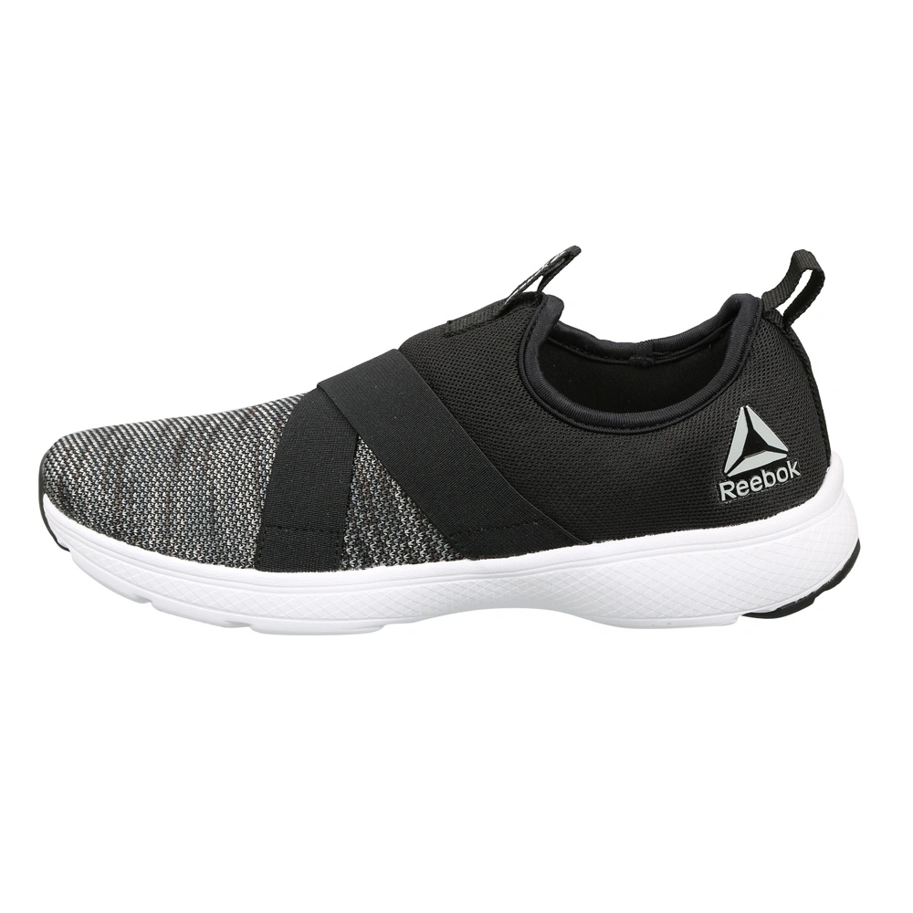 MEN'S REEBOK WALKING TREAD LEAP SLIP-ONS-BLACK/FLAGRE/TRUGR7-9-1