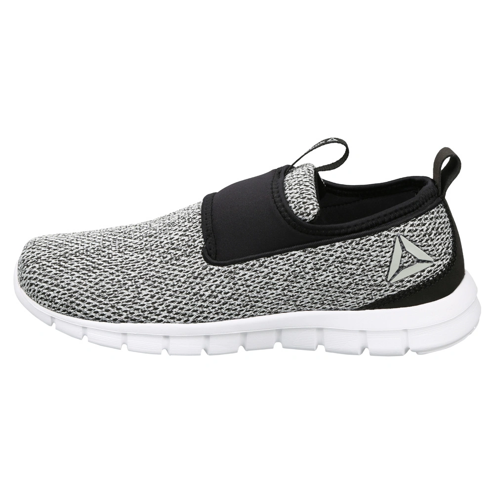 MEN'S REEBOK TREAD WALK LITE SLIP-ONS-7-BLACK/WHITE-1