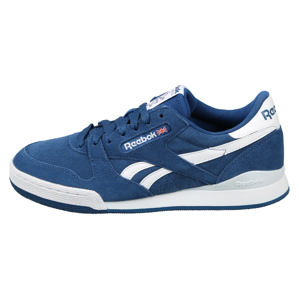 MEN'S REEBOK CLASSICS TENNIS PHASE 1 PRO MU SHOES-BUNKER BLUE/WHITE-9-1