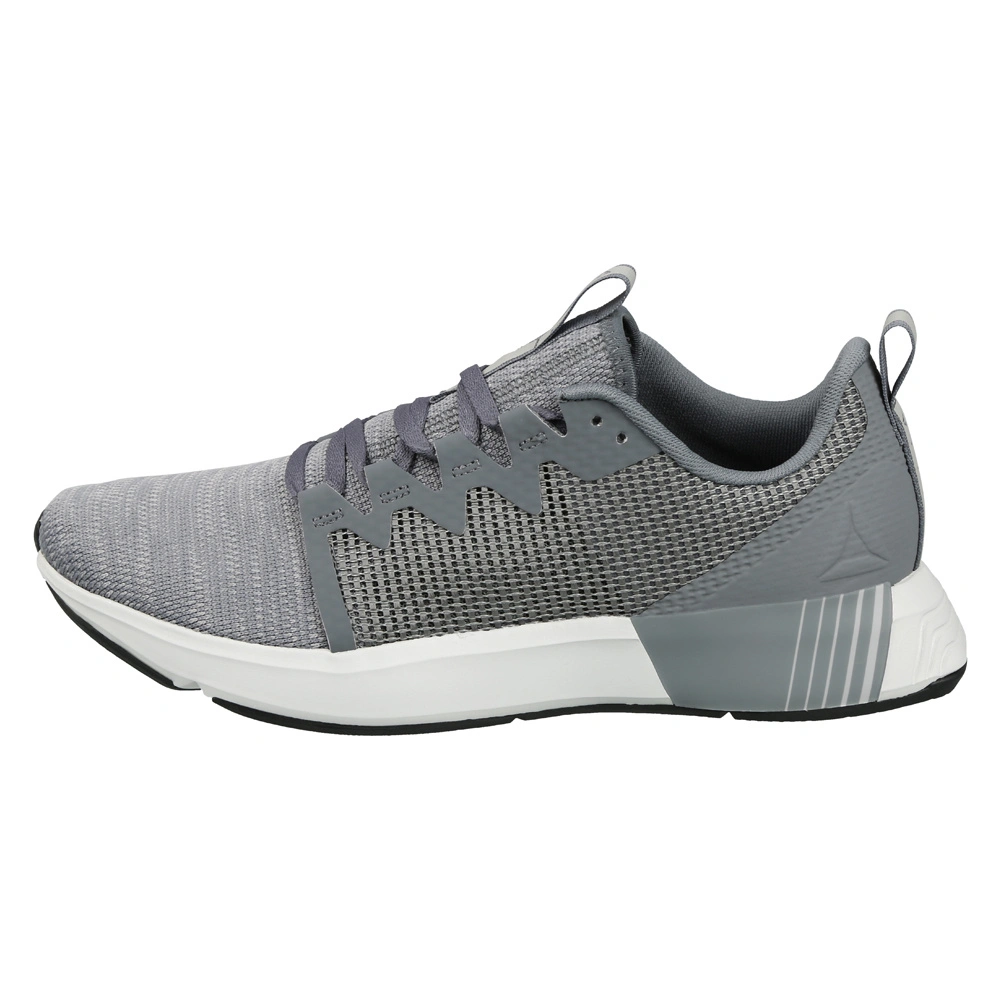 MEN'S REEBOK FUSIUM RUN SHOES- B-SKULL GRY/TIN GREY/ALLOY-7-1