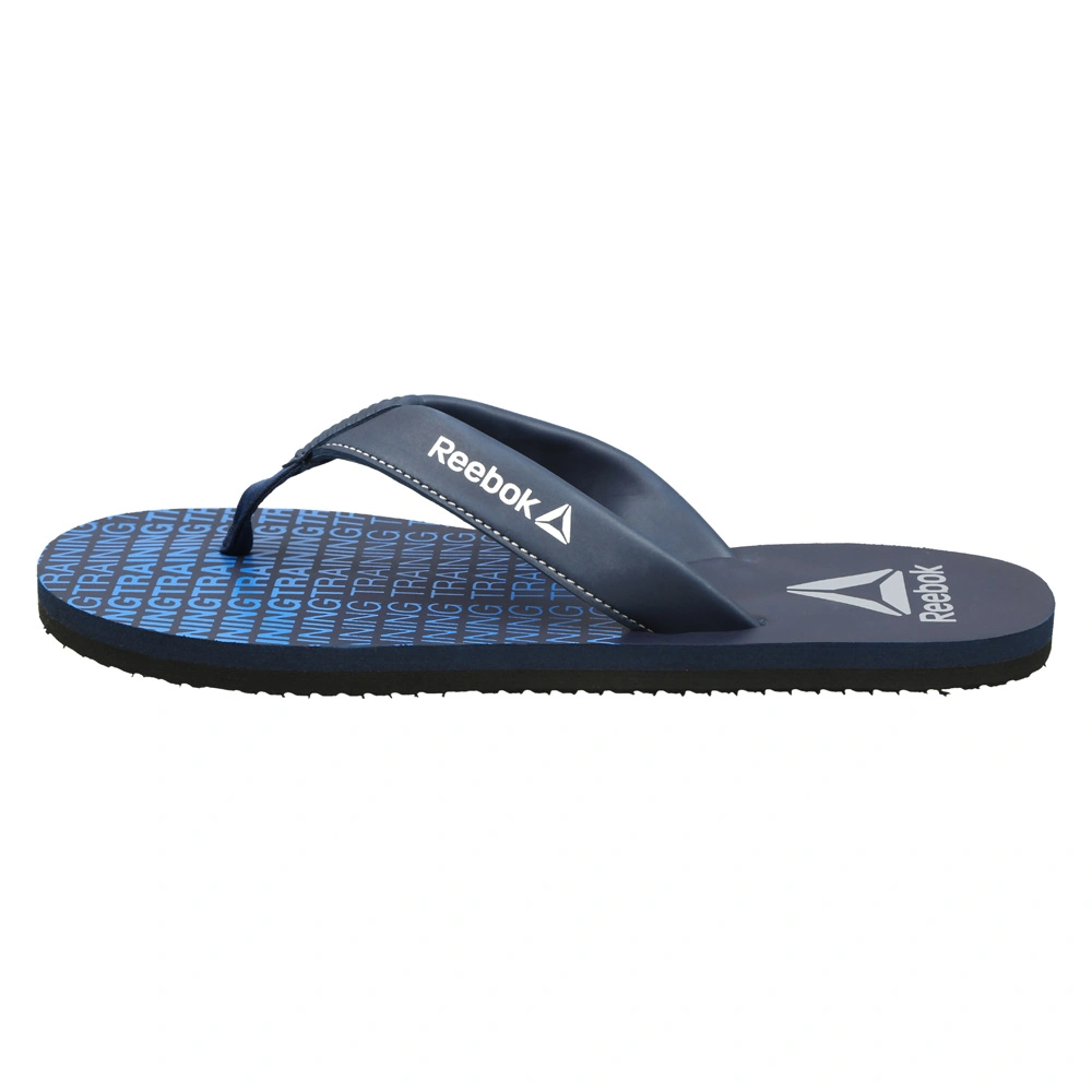 MEN'S REEBOK SWIMMING DUAL DASH LP SLIPPERS- B-7-Co Navy Aw Blue-1