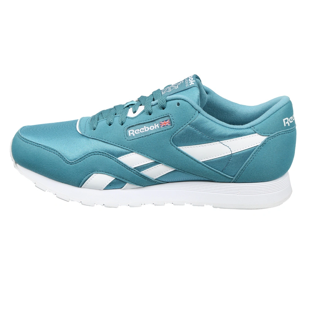 UNISEX REEBOK CLASSICS NYLON COLOR SHOES- B-MINERAL MIST/WHITE-7-1