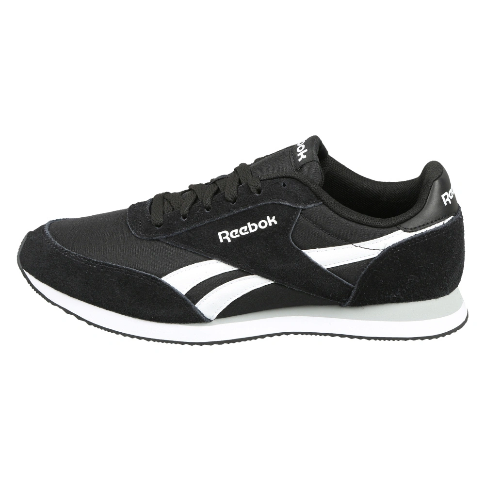 MEN'S REEBOK CLASSICS ROYAL CL JOGGER 2 SHOES- B-BLACK/WHITE/BASEBALL GREY-10-1