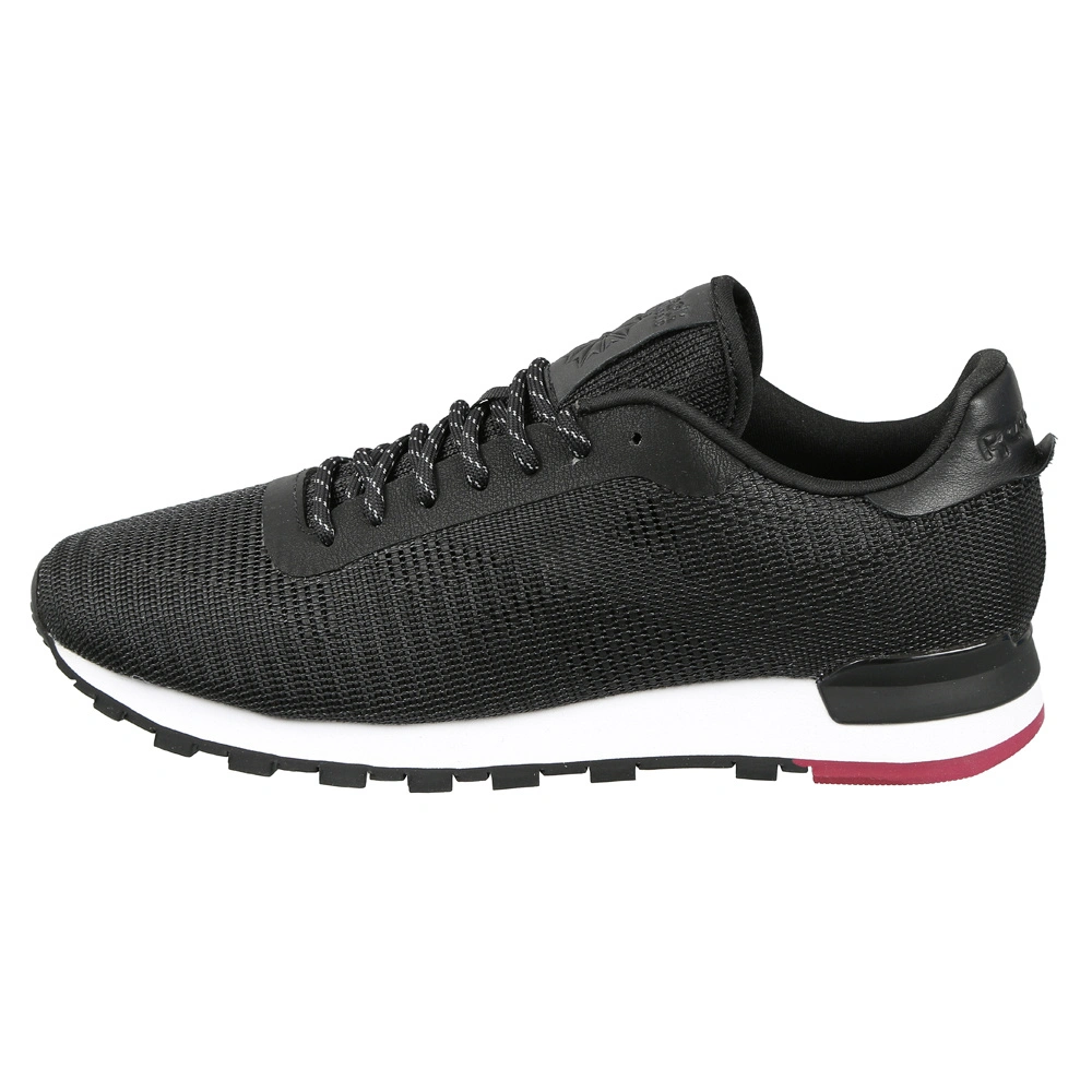 UNISEX REEBOK CLASSICS CLASSIC LEATHER FLEXWEAVE SHOES- B-BLACK/WHITE/URBAN MAROON-8-1