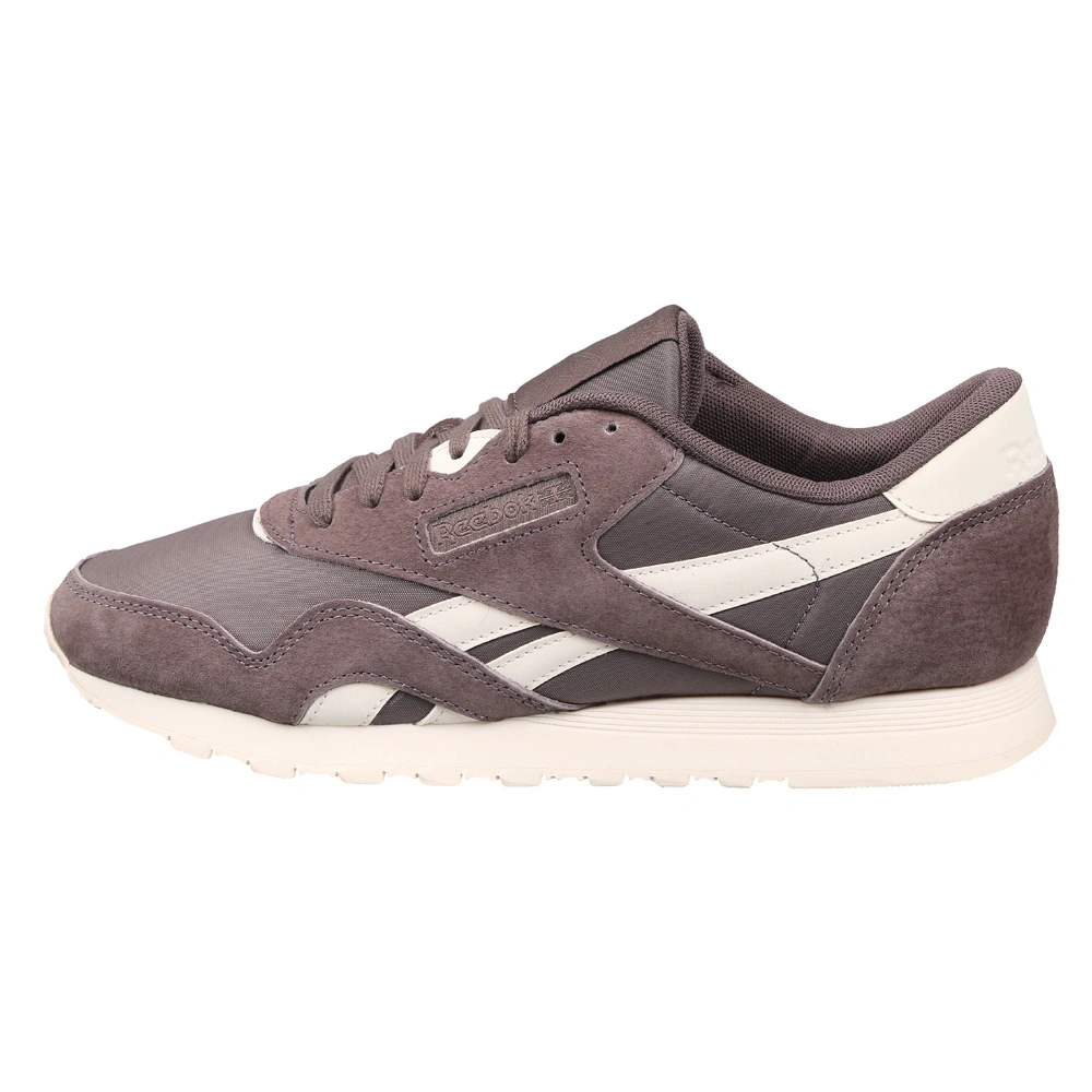 WOMEN'S REEBOK CLASSICS NYLON SHOES- B-ALMOST GREY/PALE PINK-6-1