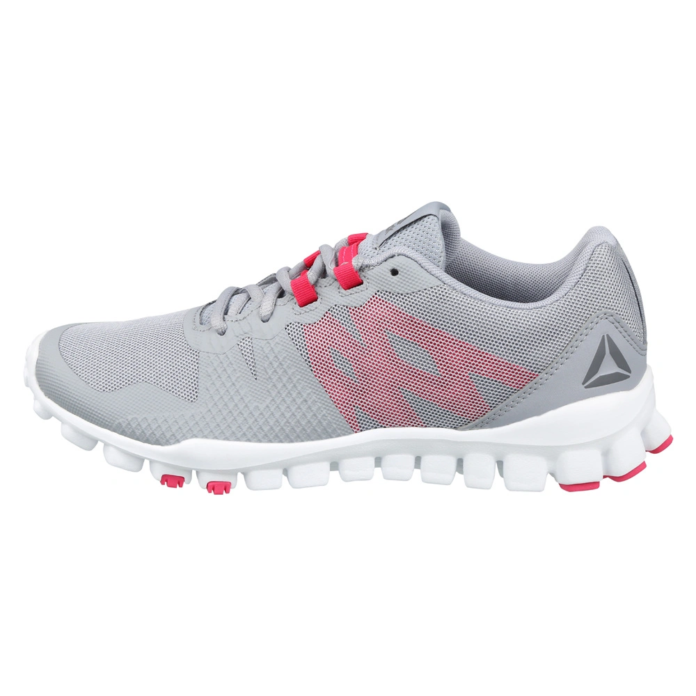 WOMEN'S REEBOK REALFLEX TRAIN 5.0 SHOES- B-SHADOW/WHITE/SHARK/PINK-7-1