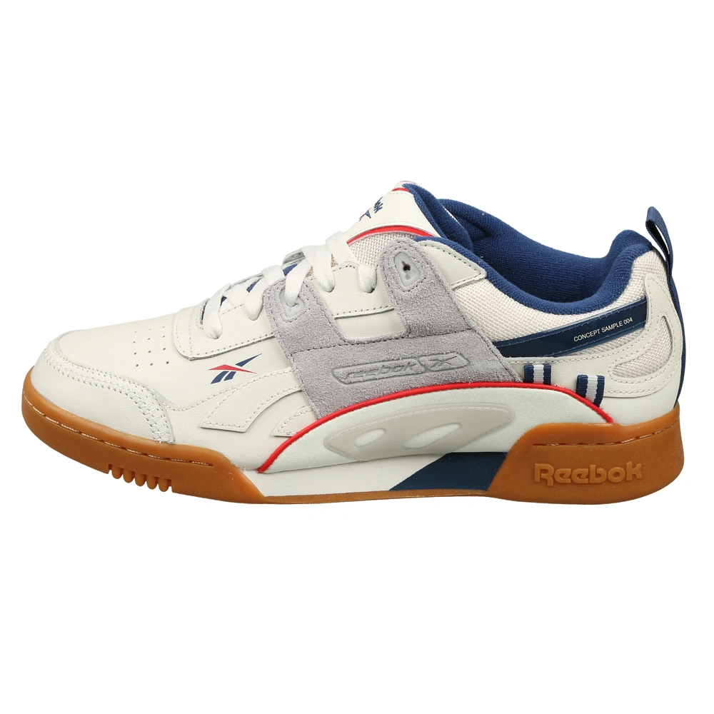 UNISEX REEBOK CLASSICS PLUS ATI 90S SHOES- B-CHALK/GREY/WASHEDBLUE/RED-10-1