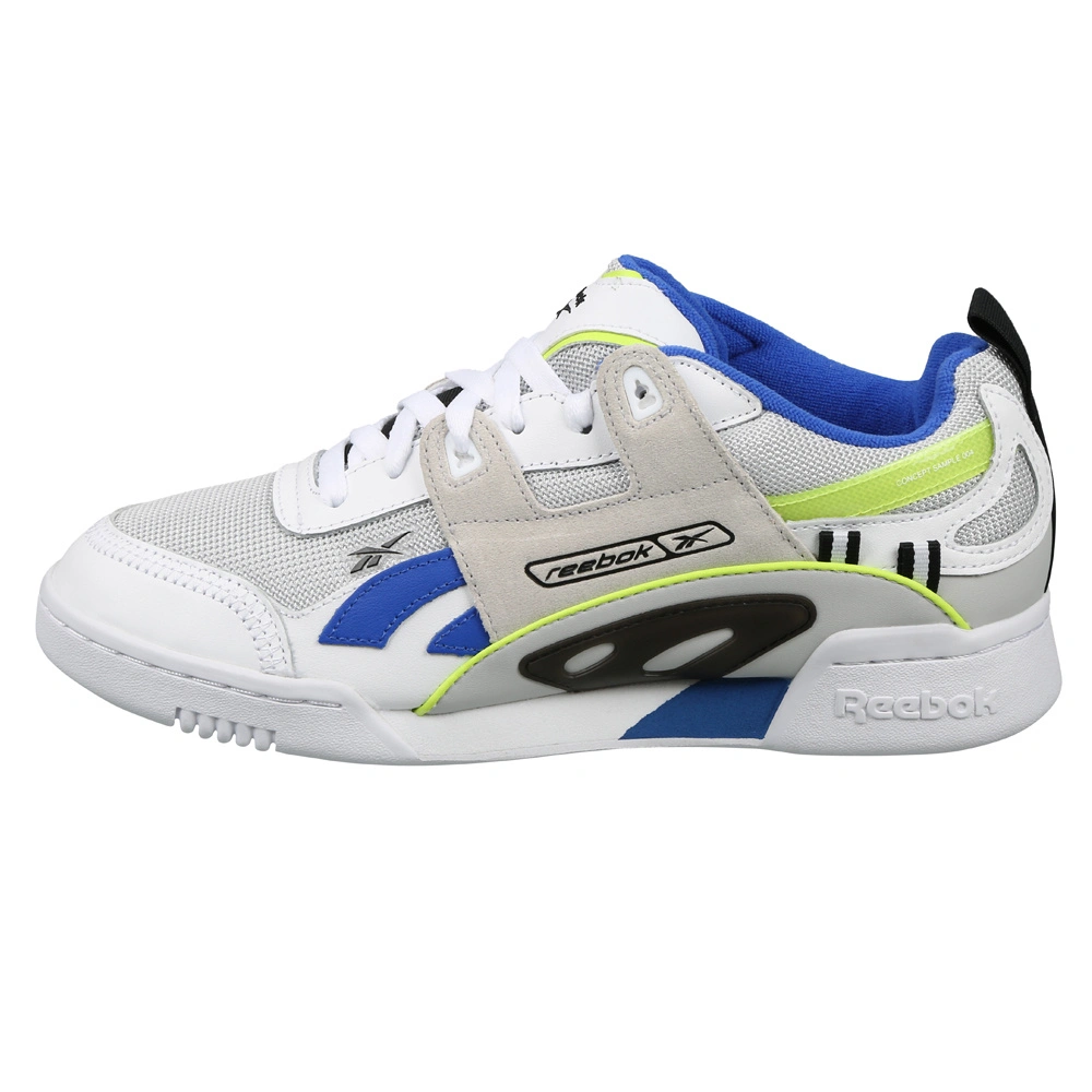 UNISEX REEBOK CLASSICS WORKOUT PLUS ATI 90S SHOES- B-WHITE/BLACK/NEON LIME-8-1