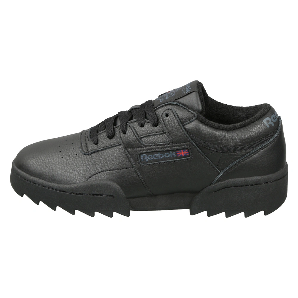 UNISEX REEBOK CLASSICS WORKOUT RIPPLE OG SHOES- B-BLACK/GRAPHITE/RED-8-1