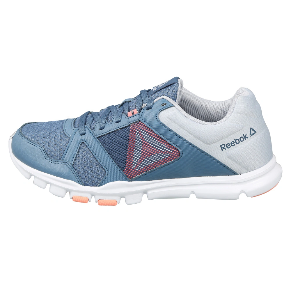 WOMEN'S REEBOK YOURFLEX TRAINETTE 10 MT SHOES- B-BLUE/GREY/PINK/WHITE-7-1