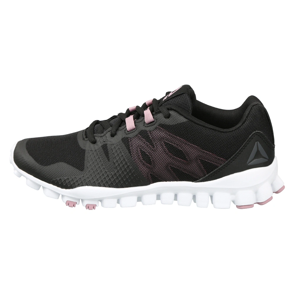 WOMEN'S REEBOK REALFLEX TRAIN 5.0 SHOES- B-BLK/LILAC/COAL/WHITE-6-1