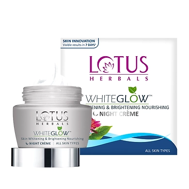 Lotus Herbals WHITEGLOW Skin Whitening &amp; Brightening Nourishing Night Cream_60 gm-