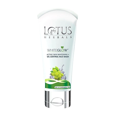 Lotus Herbals WhiteGLOW Active Skin Whitening + Oil Control Face Wash_100 gm-