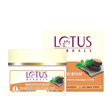 Lotus Herbals WHEATNOURISH Wheatgerm Oil &amp; Honey Massage CrÃ¨me_250 gm-