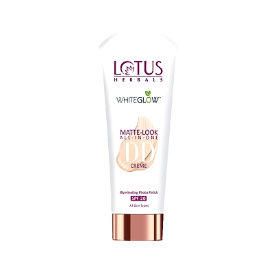 Lotus Herbals WhiteGlow Matte Look All in One DD CrÃ¨me SPF 20 - Natural Beige (D2) 30g-