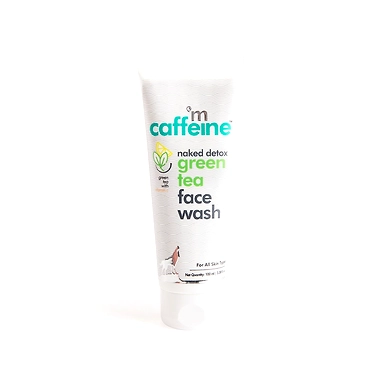 Naked Detox Green Tea Face Wash with Vitamin C &amp; Hyaluronic Acid, 100 ml-