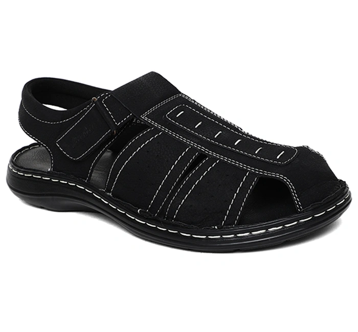 Black Sandals for Men-10-Black-1