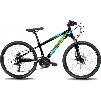 Montra DTR 2019 24T Charcoal Black with Fresh Green/Cyan Graphics-