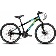 Montra DTR 2019 24T Charcoal Black with Fresh Green/Cyan Graphics
