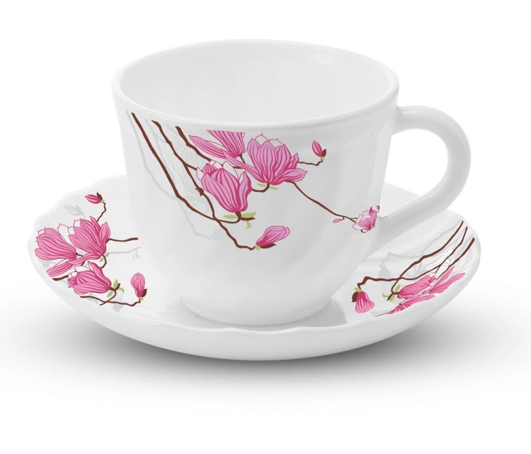 Lily Blossom Cup &amp; Fluted Saucer Set-