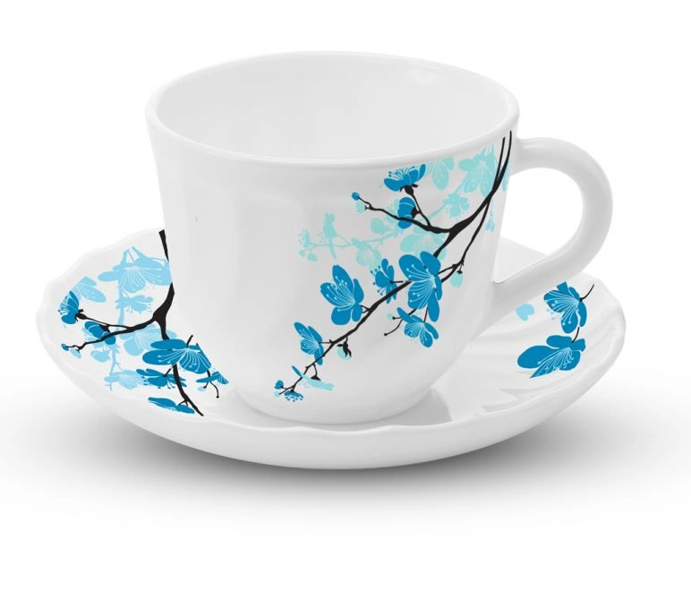 Mimosa Cup &amp; Fluted Saucer Set-