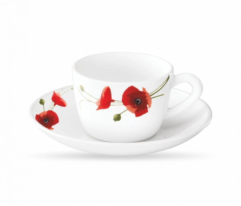 Red Carnation Cup &amp; Saucer Set-