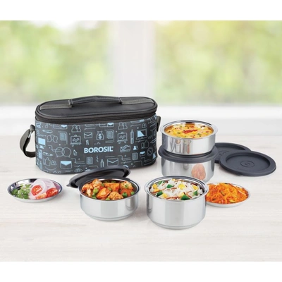 Carry Fresh SS Insulated LunchBox with 4 Container