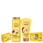 LOTUS HERBALS BABY+ COMBO PACK (SOAP-75G+ POWDER-100GM+CRÈME-100GM+WIPES-24 N)-