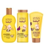 LOTUS HERBALS BABY+ COMBO PACK (SHAMPOO-200ML+POWDER-100GM+CRÈME-50GM)-