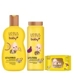 LOTUS HERBALS BABY+ COMBO PACK (SHAMPOO-200ML+ POWDER-100GM+WIPES-24 N)-