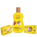 LOTUS HERBALS BABY+ COMBO PACK (OIL-200ML+SOAP-75G+WIPES-24N)-